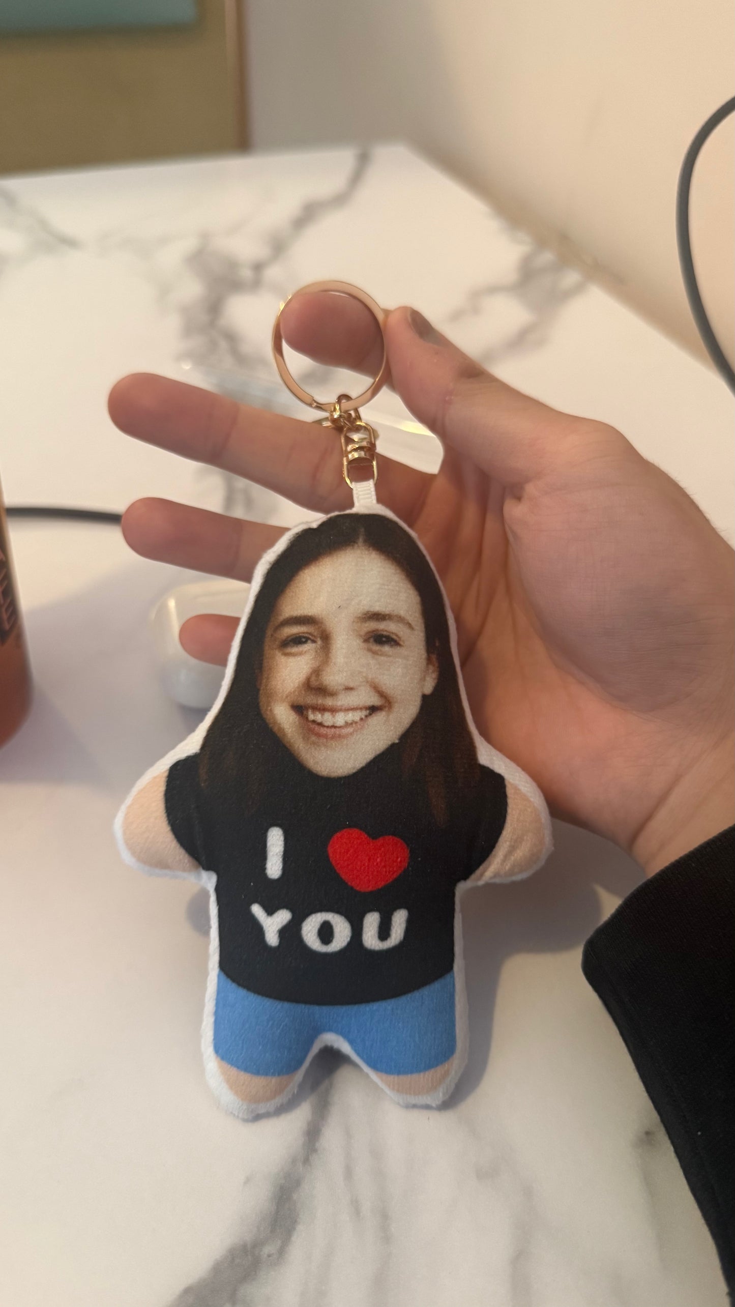Custom Face Plush Keychain