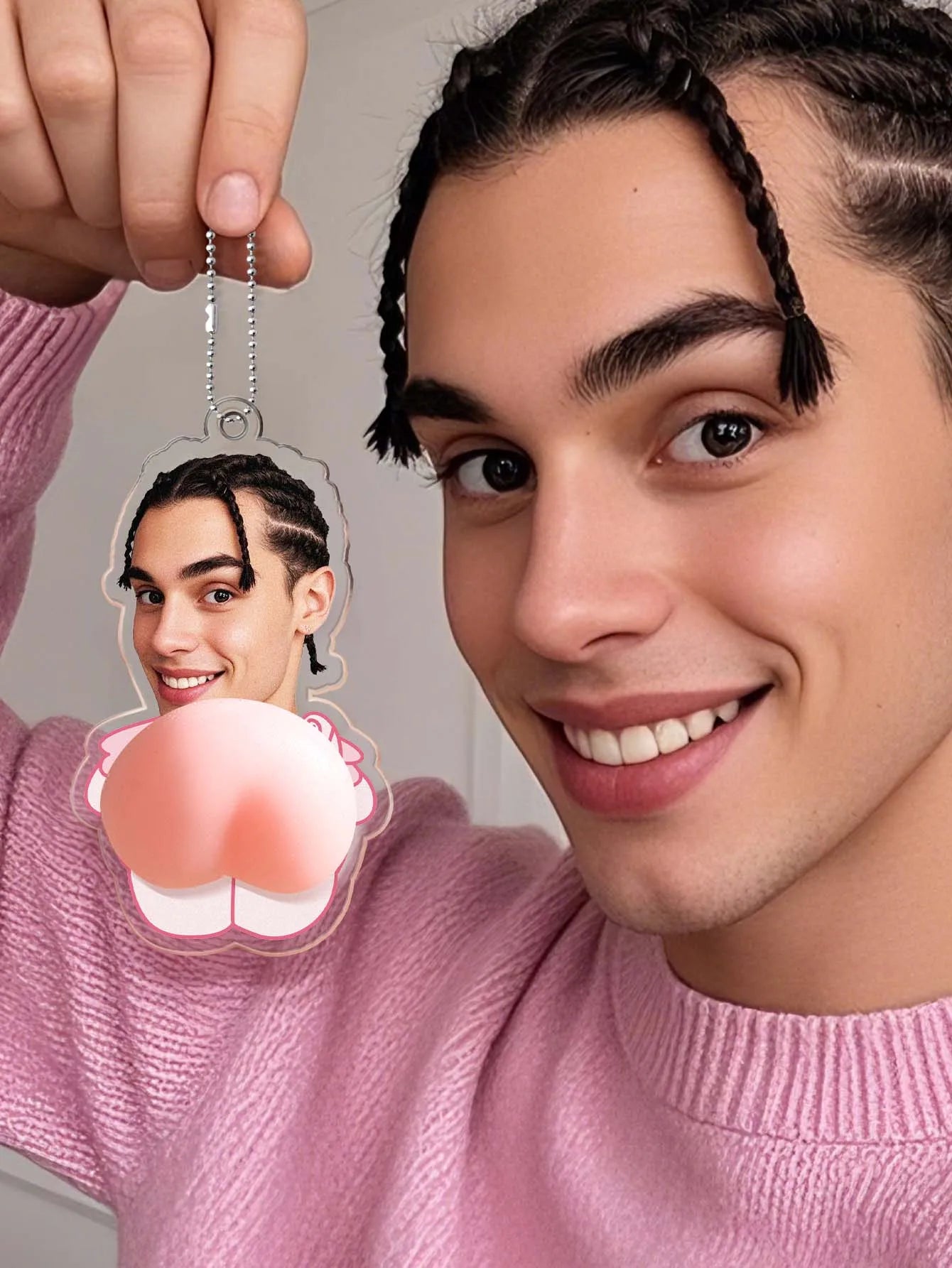 Custom Face Butt Keychain